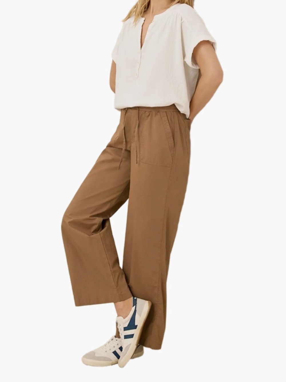 Pact Monterey Poplin Pant Small Brown Sugar New $88